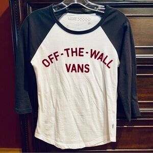 Off The Walls Vans Flocked 3/4 Sleeve Top | XS